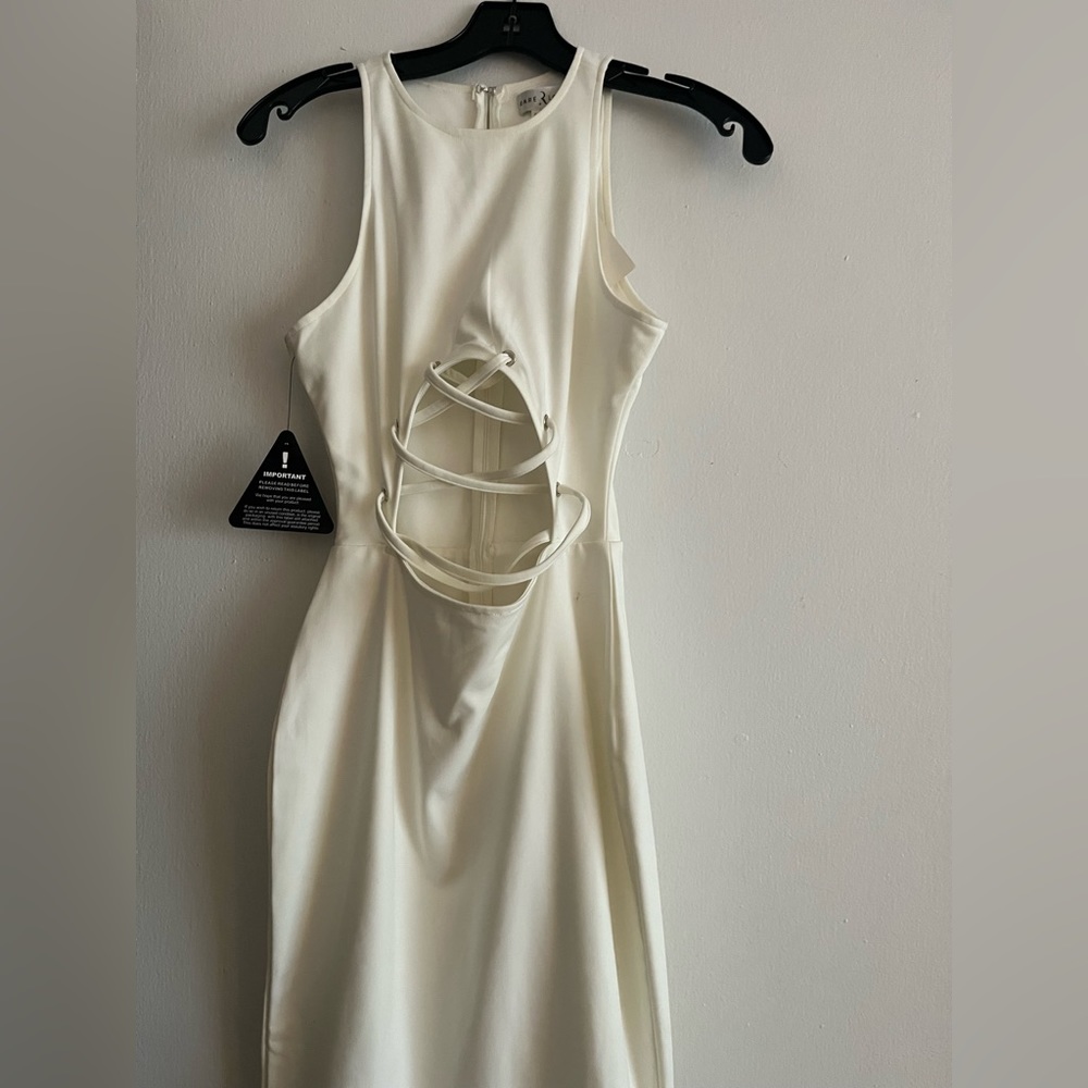 Rare London from Urban Outfitters cream cut out dress, size small